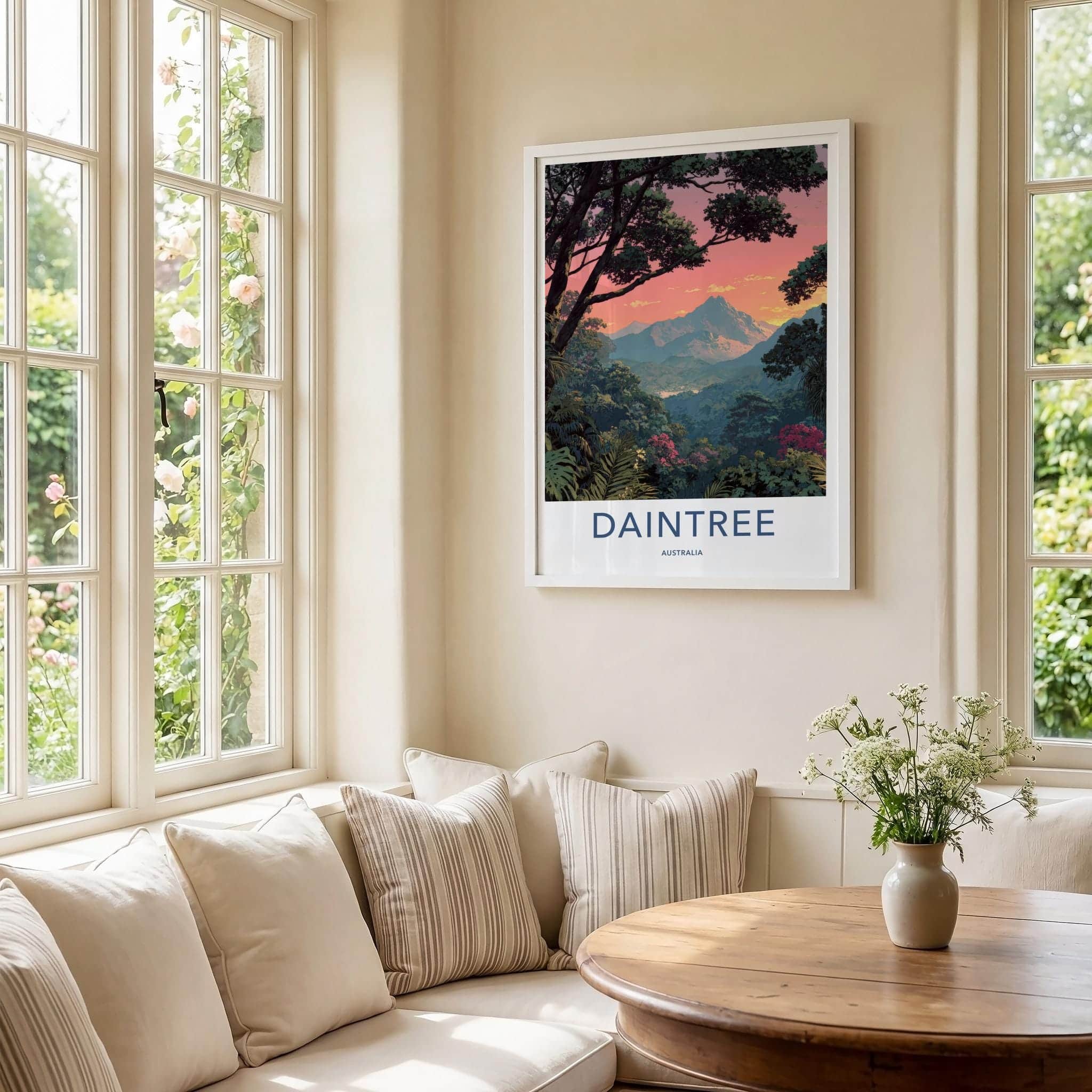 Daintree Poster - Australia Scenic Art - Jungle Sunset Peak Home Decor