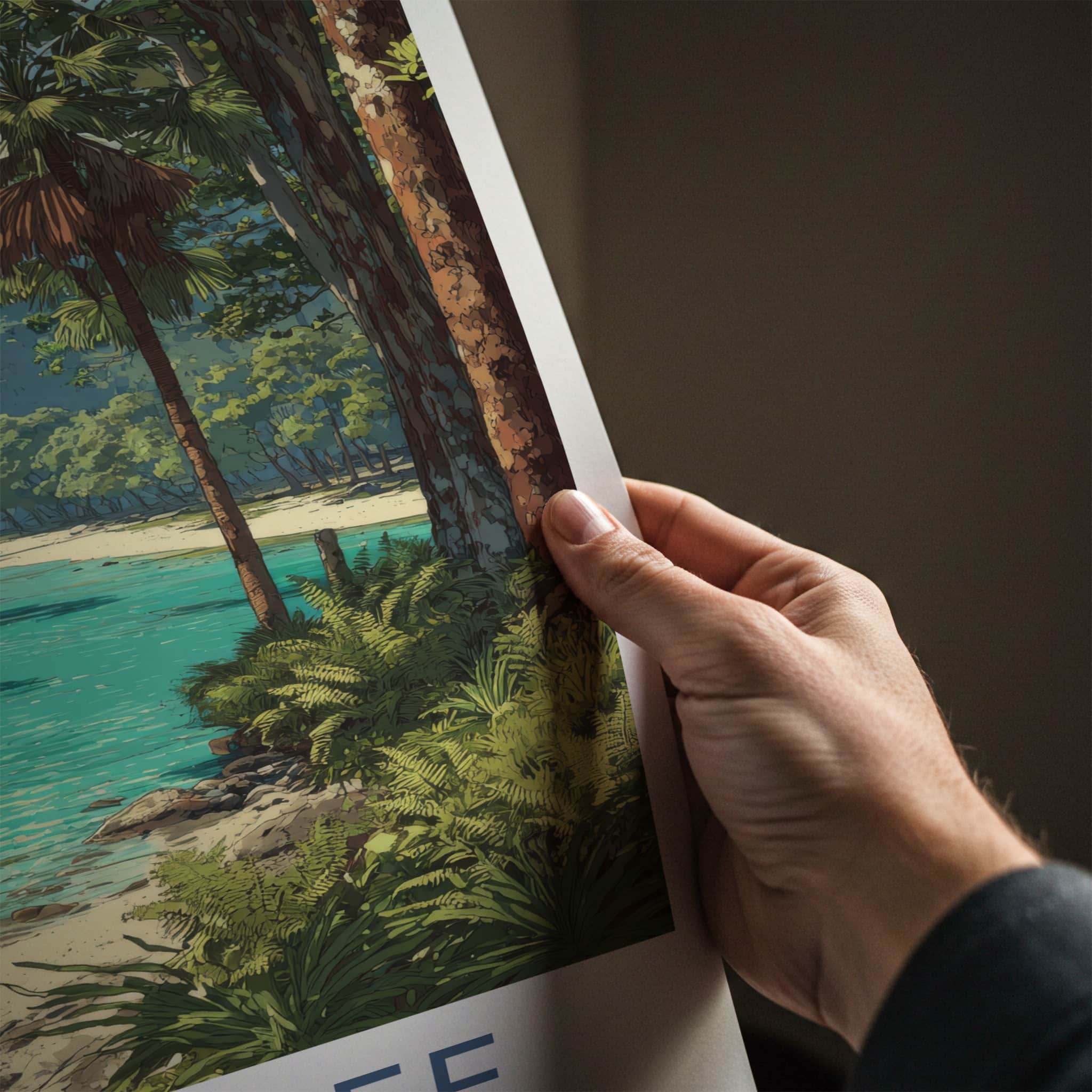 Daintree Poster - Australia Serene Riverbed Travel Art Home Decor