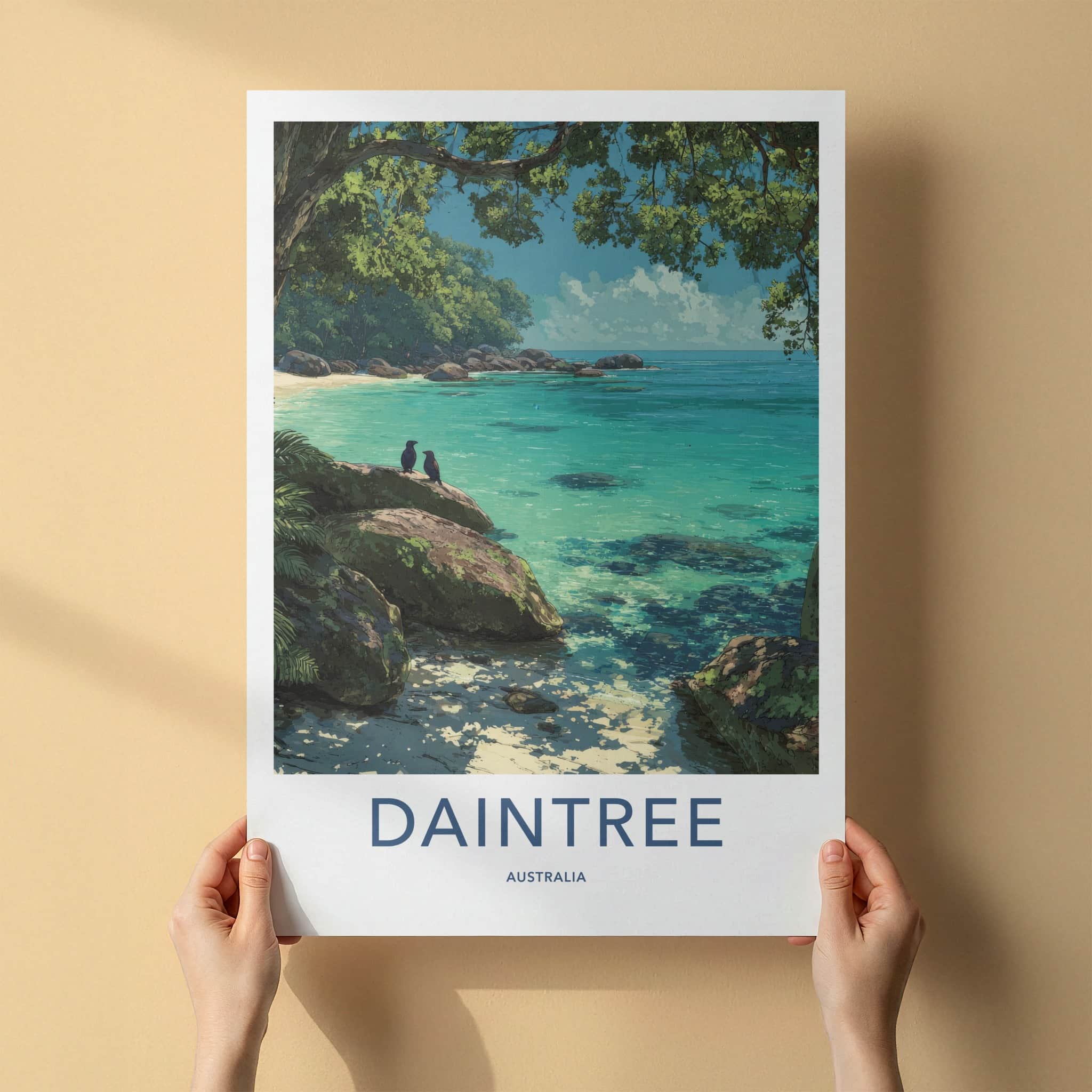 Daintree Poster - Australia Travel Art - Emerald Water Birds Home Decor