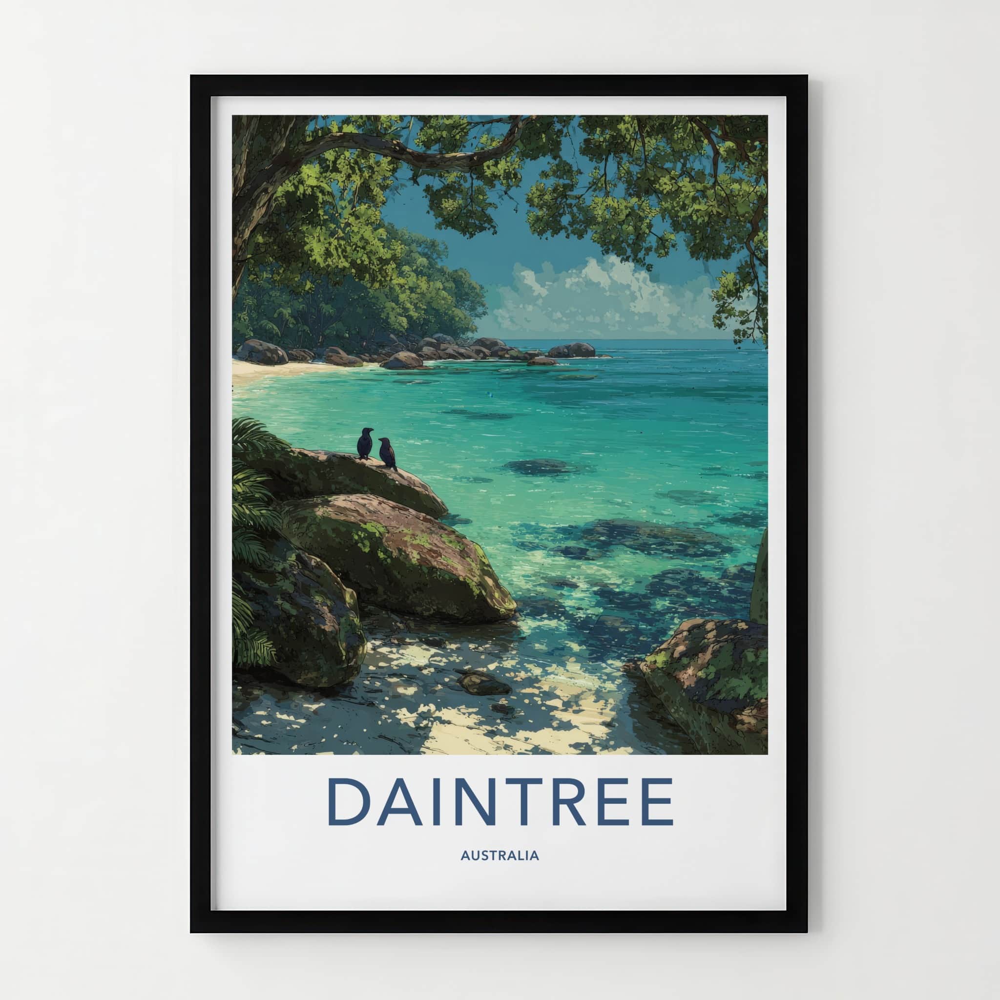 Daintree Poster - Australia Travel Art - Emerald Water Birds Home Decor