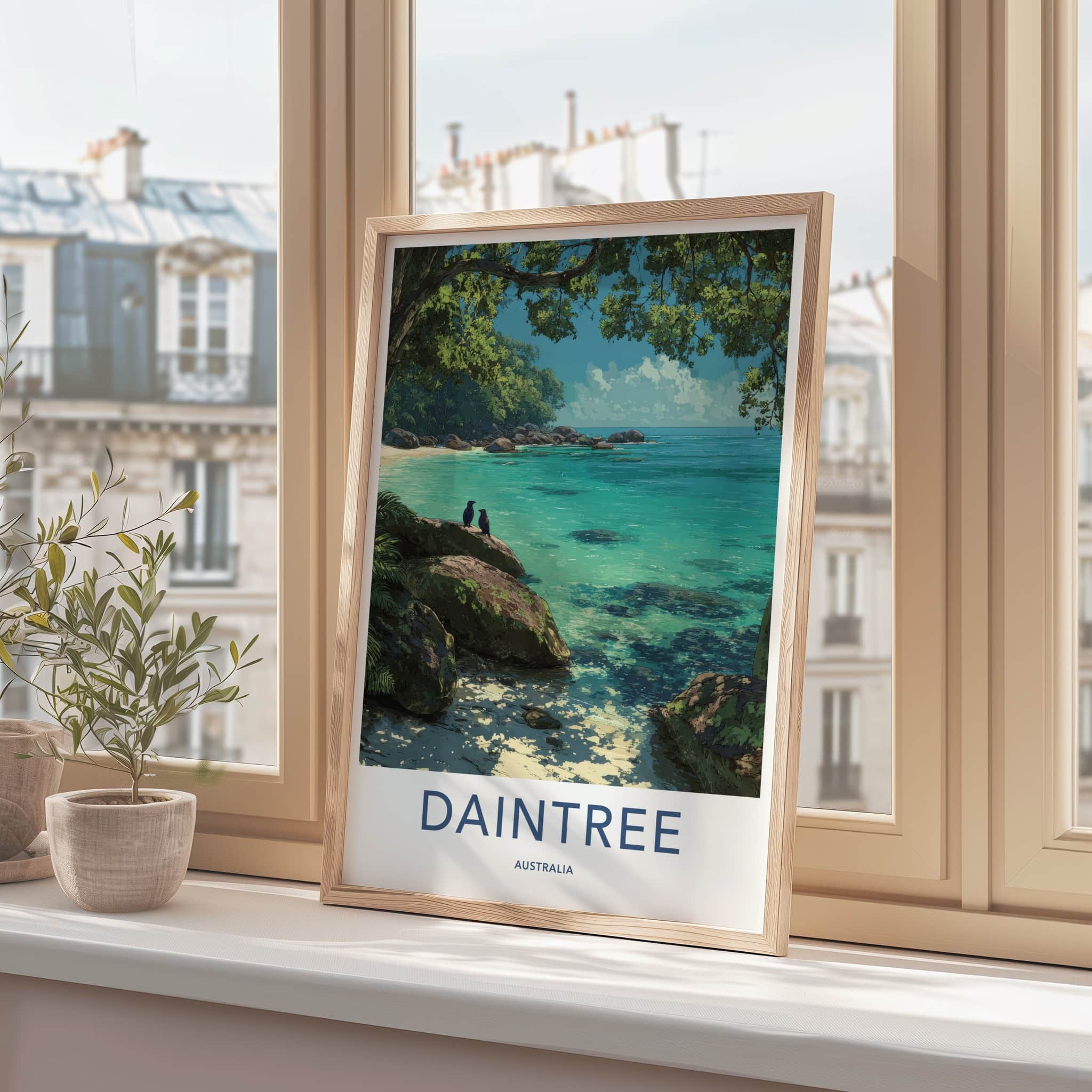 Daintree Poster - Australia Travel Art - Emerald Water Birds Home Decor