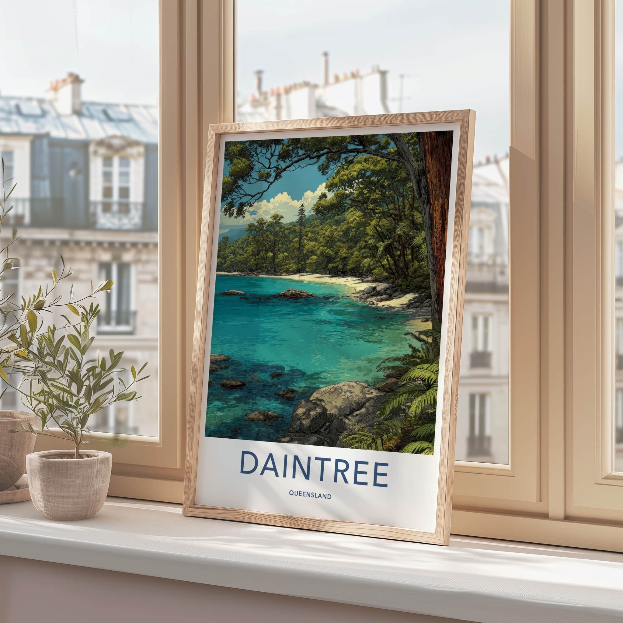 Daintree Poster - Australia Travel Art - Lush Coastal Rainforest Home Decor