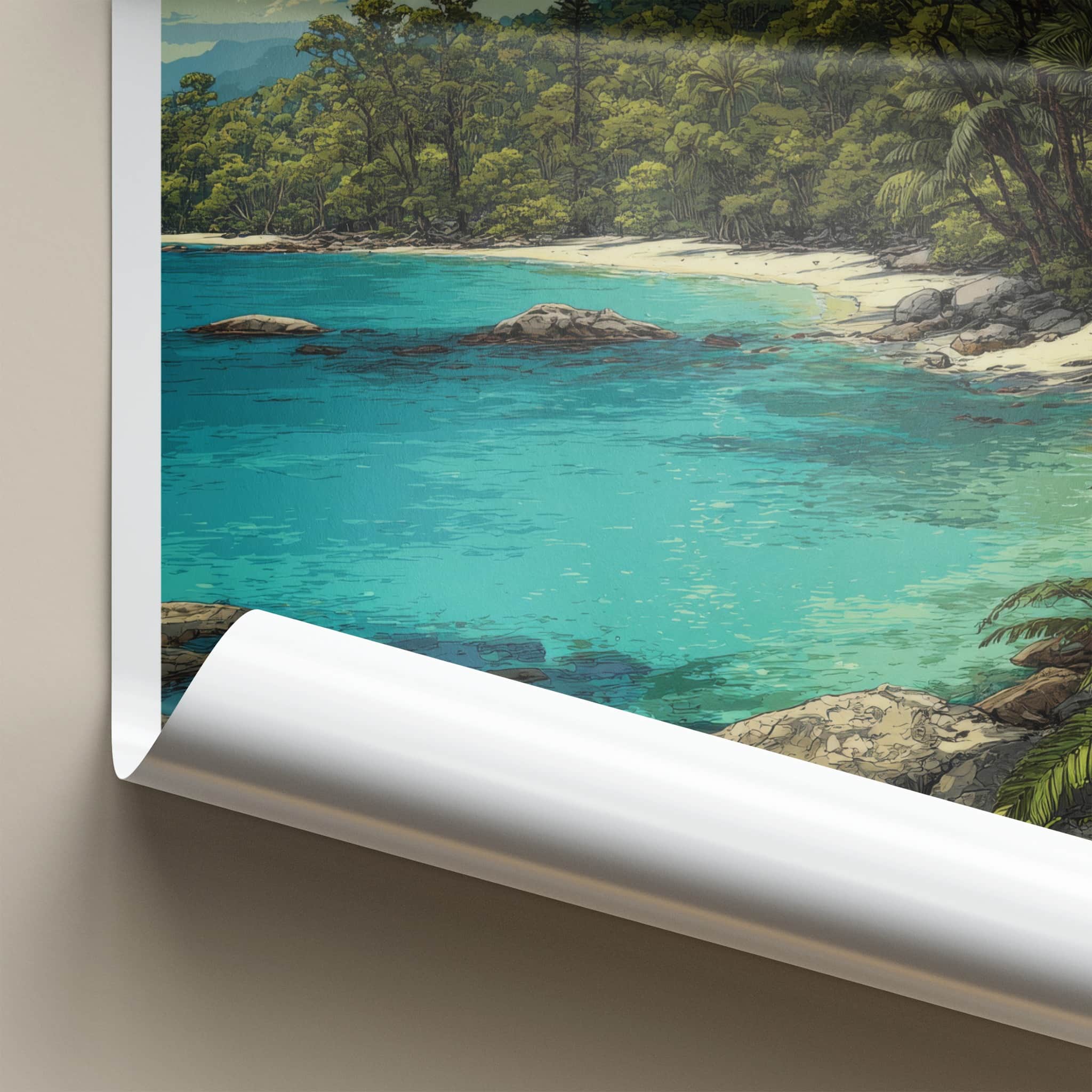 Daintree Poster - Australia Travel Art - Lush Coastal Rainforest Home Decor