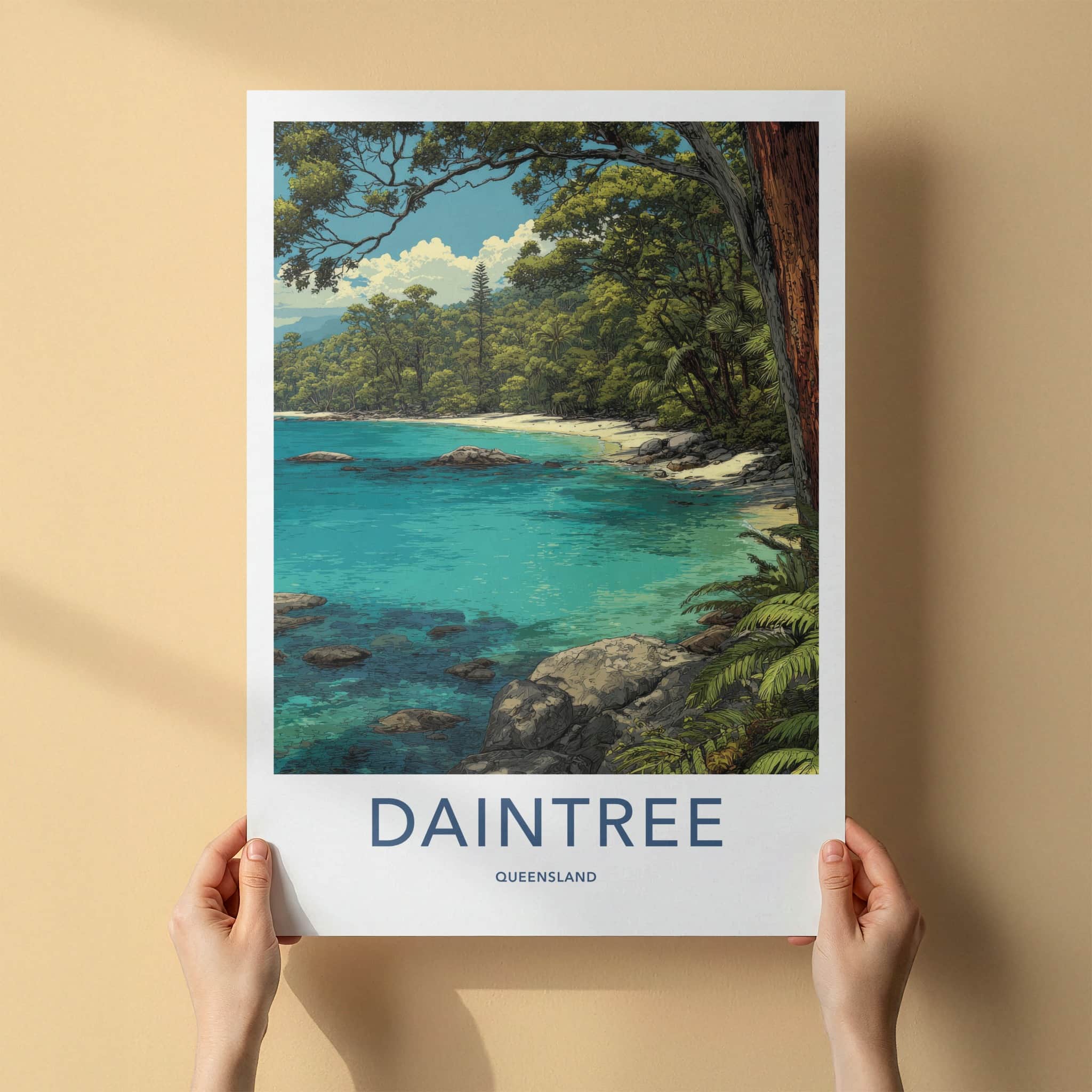 Daintree Poster - Australia Travel Art - Lush Coastal Rainforest Home Decor