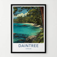 Daintree Poster - Australia Travel Art - Lush Coastal Rainforest Home Decor