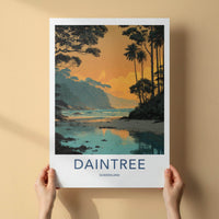 Daintree Poster - Australia Travel Art - Lush coastal reflections Home Decor