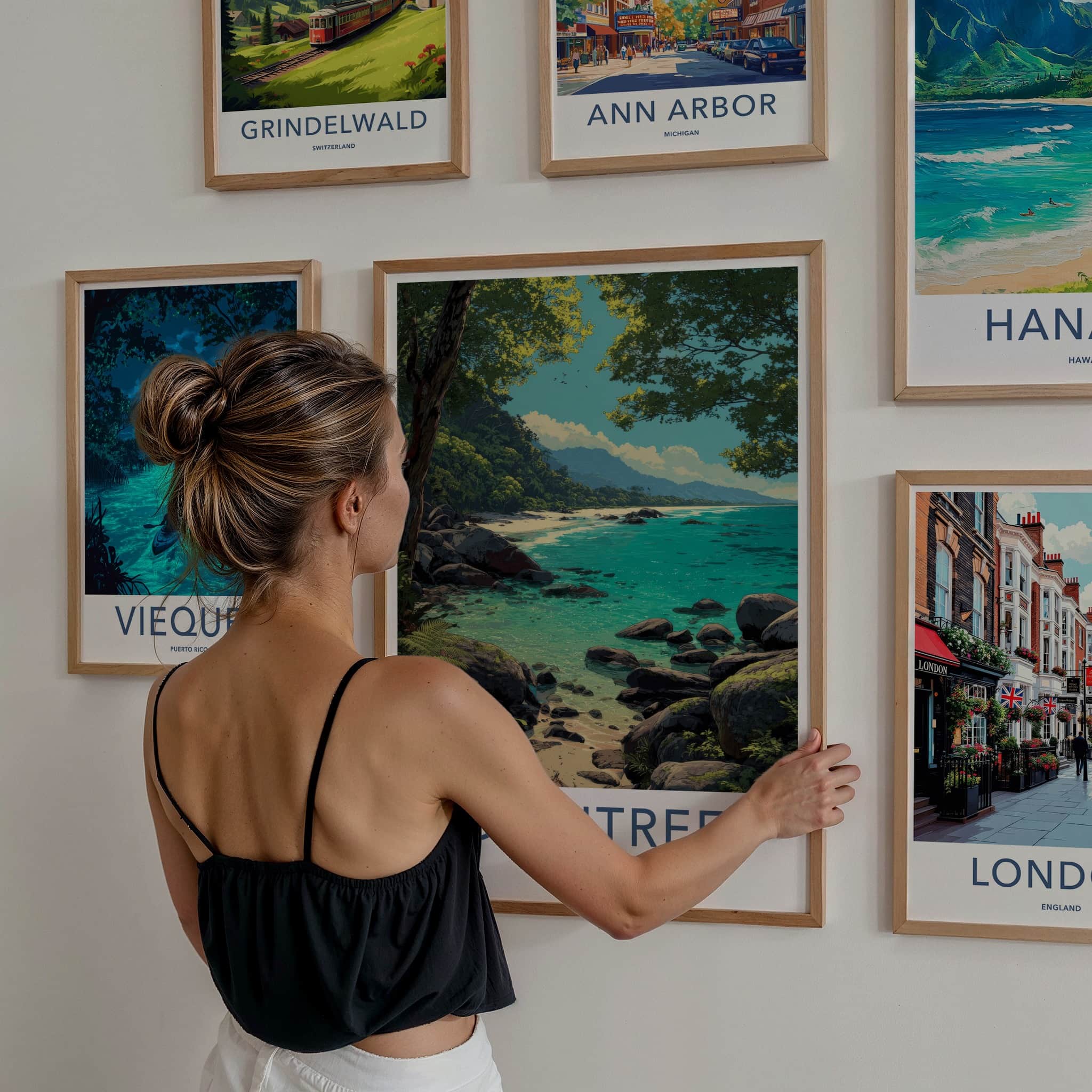 Daintree Poster - Australia Travel Art - Lush Coastal Rocks Home Decor