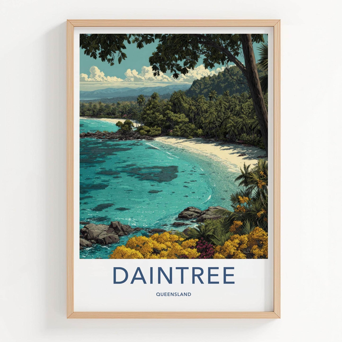 Daintree Poster - Australia Travel Art - Lush Coastal View Home Decor