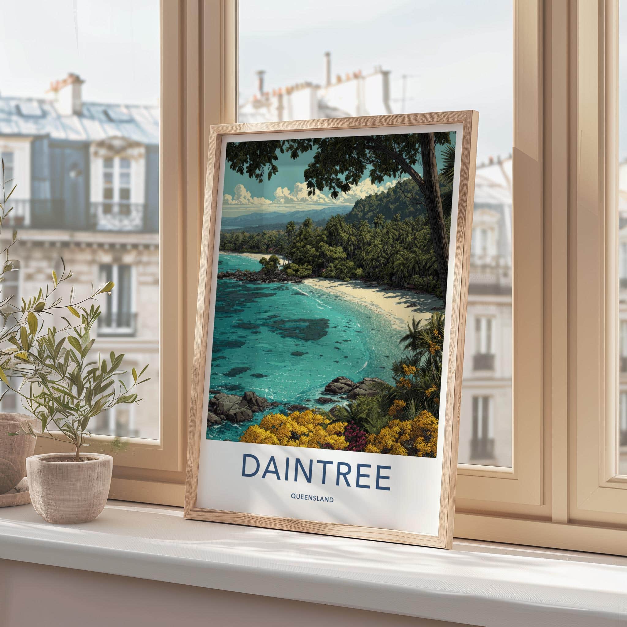 Daintree Poster - Australia Travel Art - Lush Coastal View Home Decor