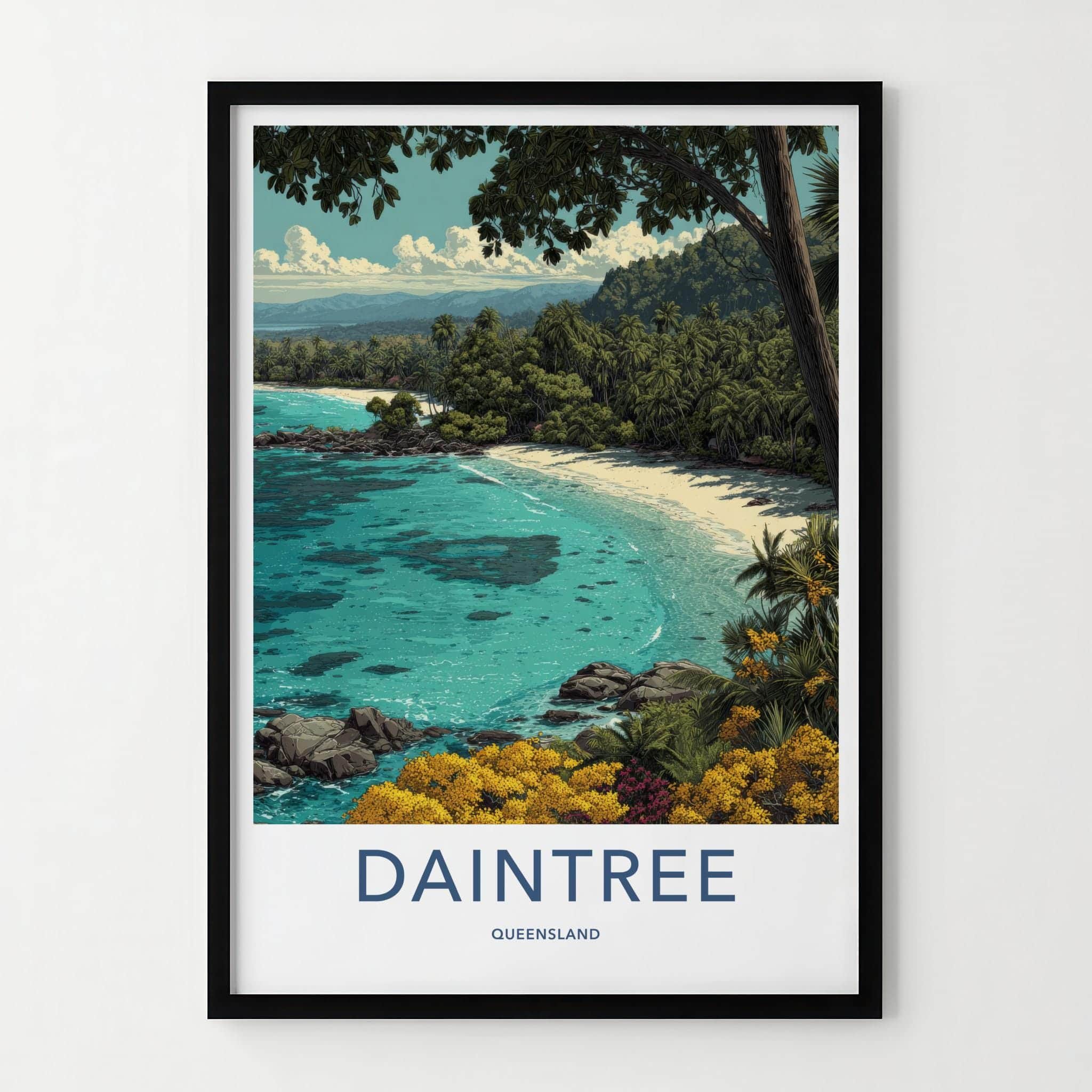 Daintree Poster - Australia Travel Art - Lush Coastal View Home Decor