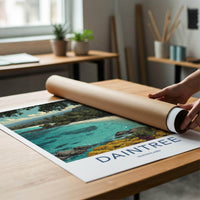 Daintree Poster - Australia Travel Art - Lush Coastal View Home Decor