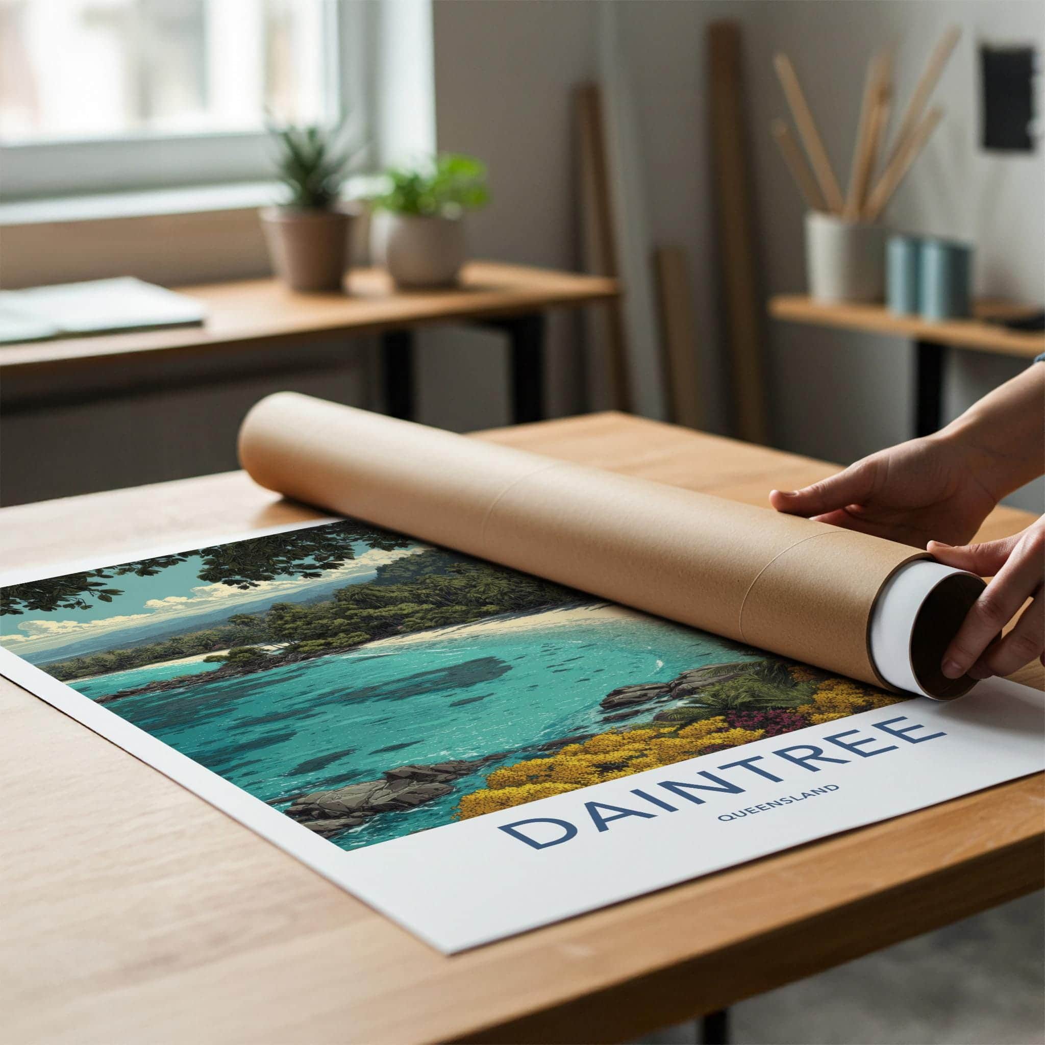 Daintree Poster - Australia Travel Art - Lush Coastal View Home Decor