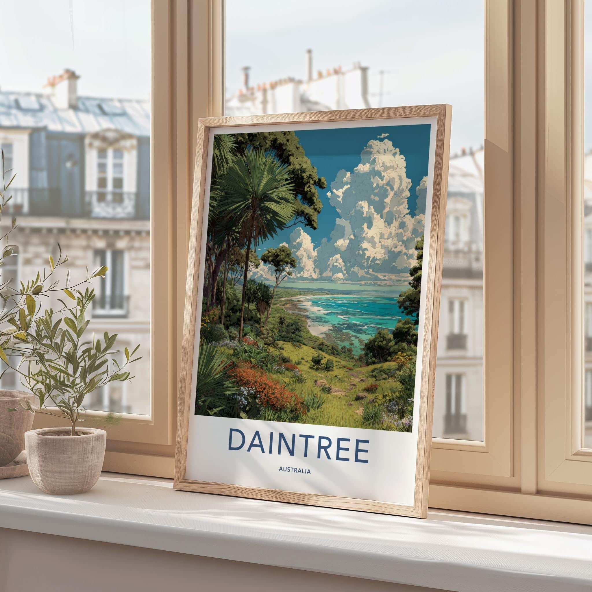 Daintree Poster - Australia Travel Art - Lush Coastal Vista Wall Decor