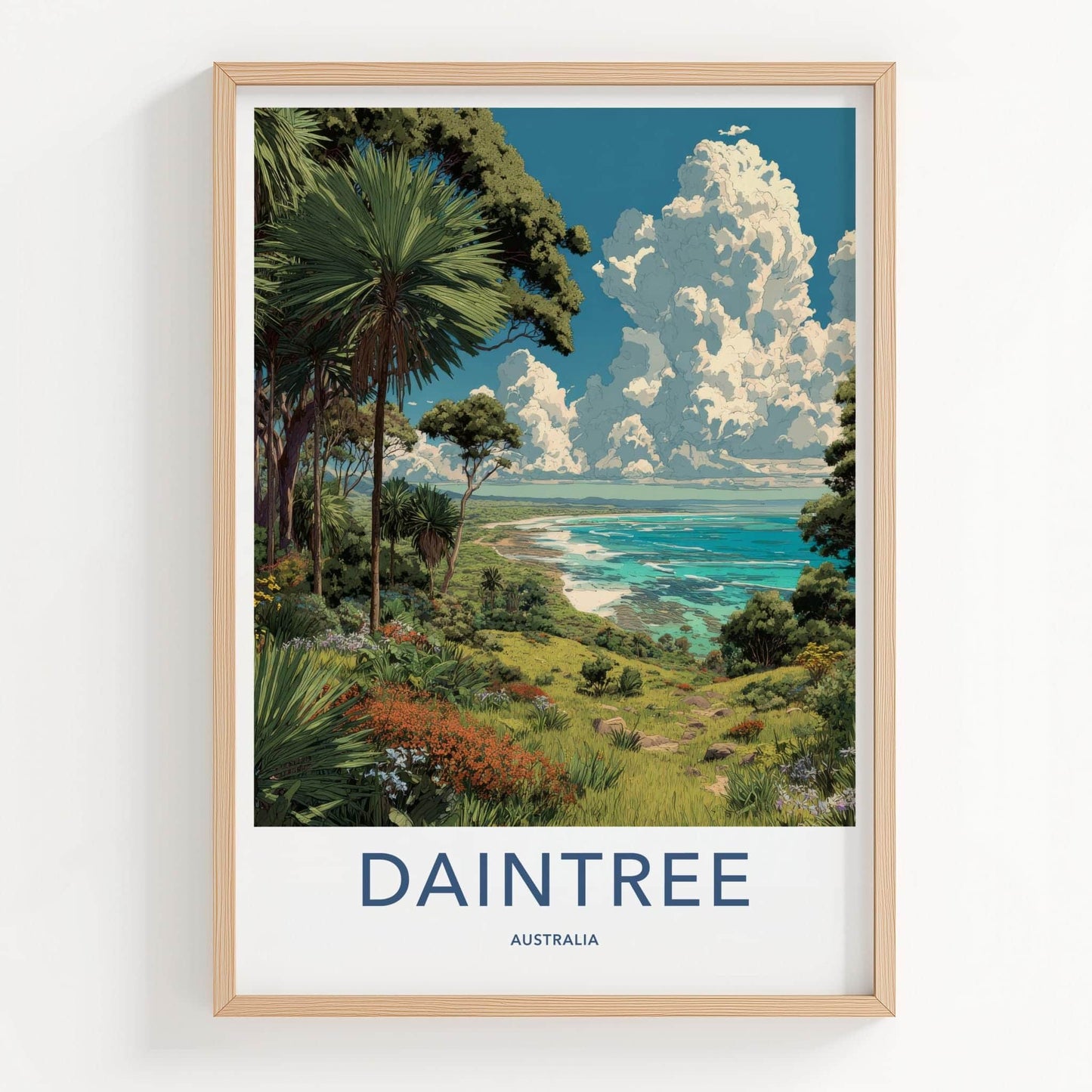 Daintree Poster - Australia Travel Art - Lush Coastal Vista Wall Decor