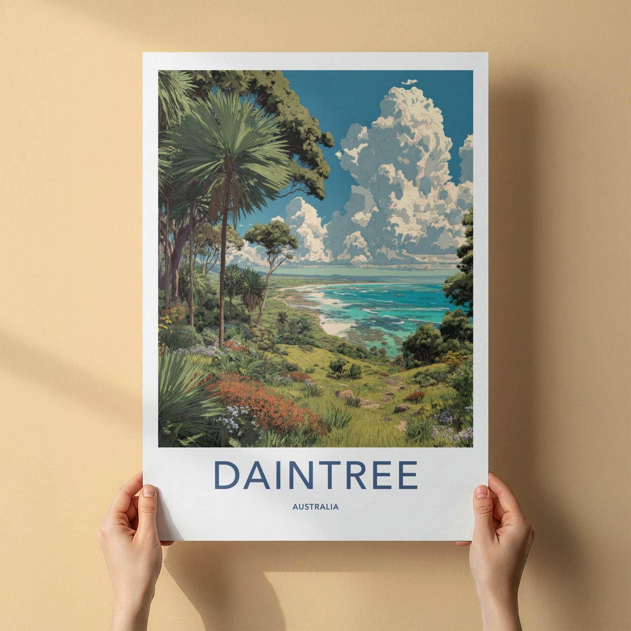 Daintree Poster - Australia Travel Art - Lush Coastal Vista Wall Decor