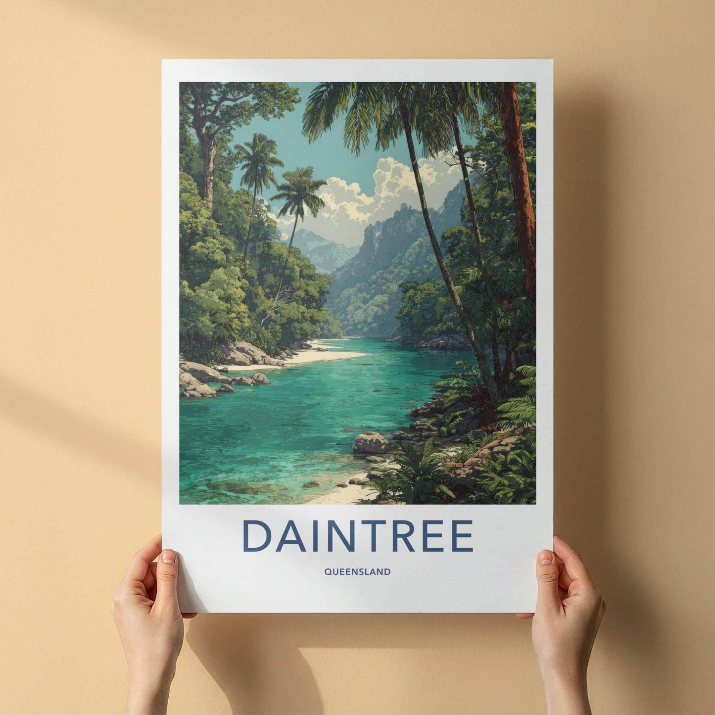 Daintree Poster - Australia Travel Art - Lush River Banks Home Decor