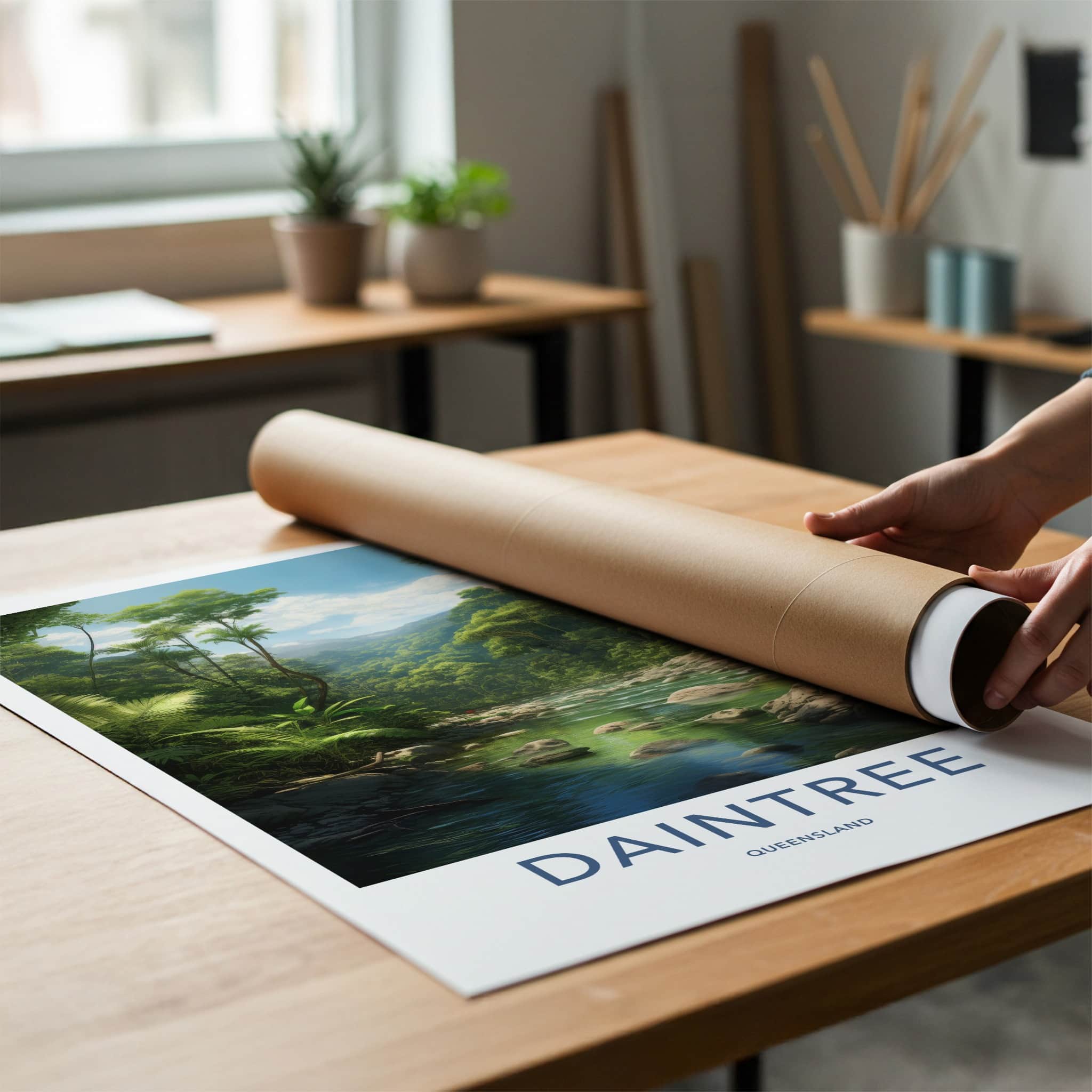 Daintree Poster - Australia Travel Art - Lush River Rainforest Home Decor