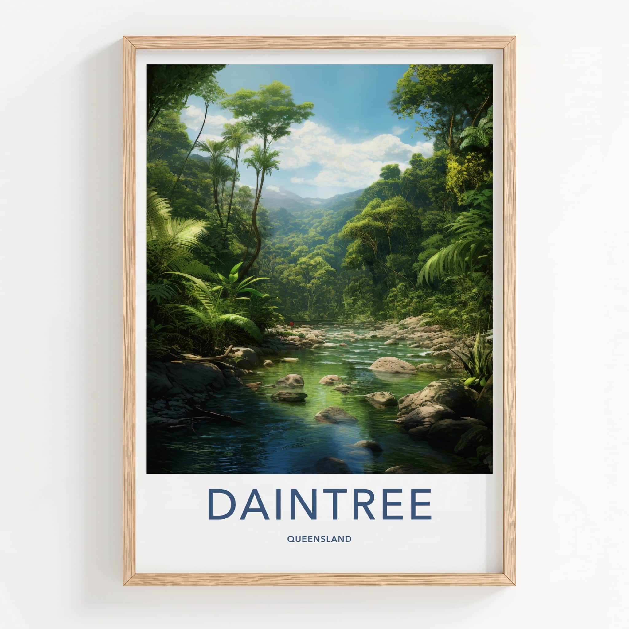 Daintree Poster - Australia Travel Art - Lush River Rainforest Home Decor