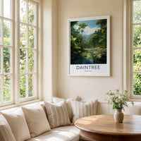Daintree Poster - Australia Travel Art - Lush River Rainforest Home Decor