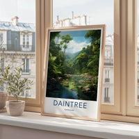 Daintree Poster - Australia Travel Art - Lush River Rainforest Home Decor