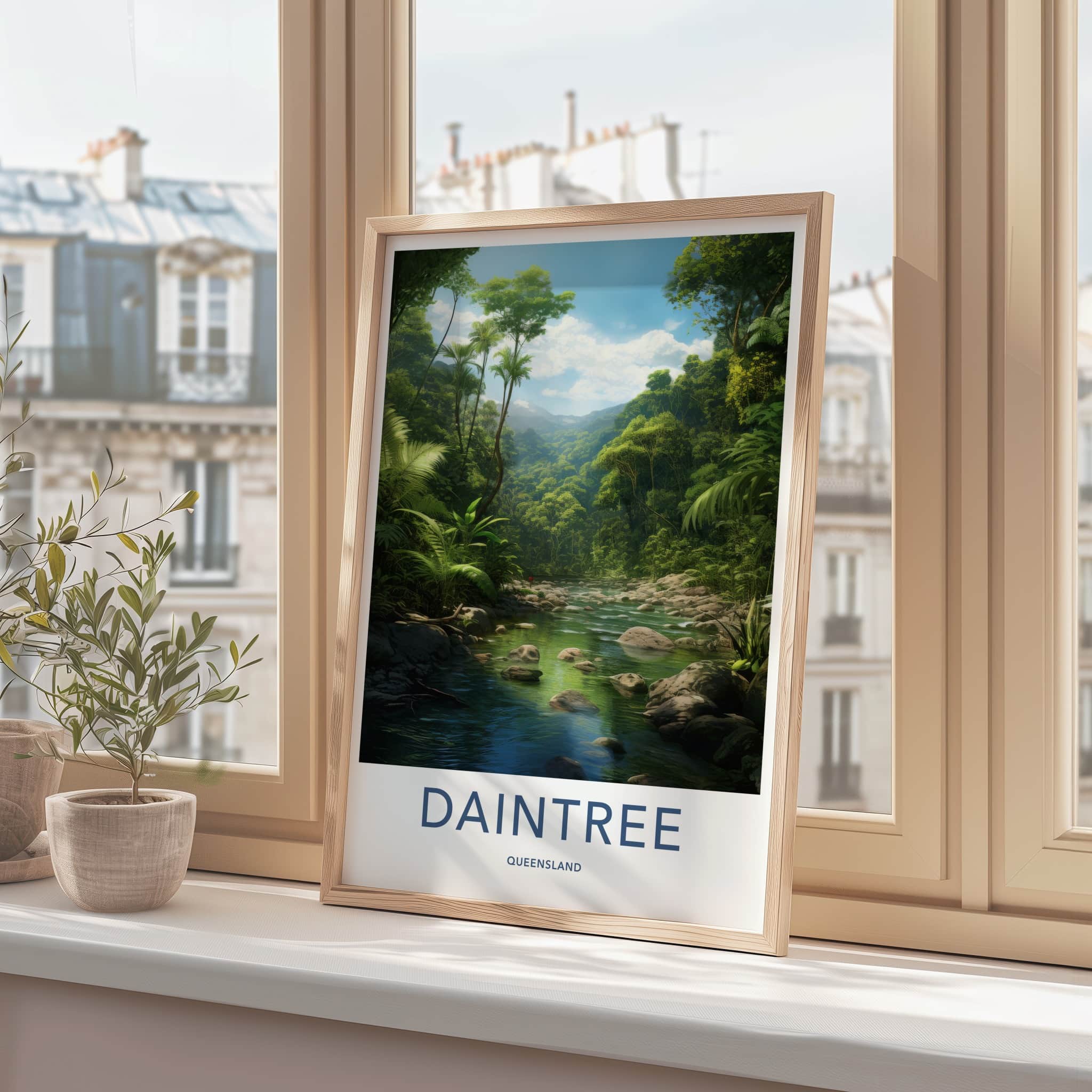 Daintree Poster - Australia Travel Art - Lush River Rainforest Home Decor