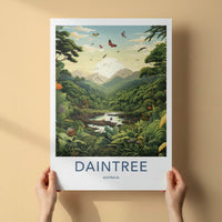 Daintree Poster - Australia Travel Art - Lush River Valley Home Decor