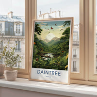Daintree Poster - Australia Travel Art - Lush River Valley Home Decor