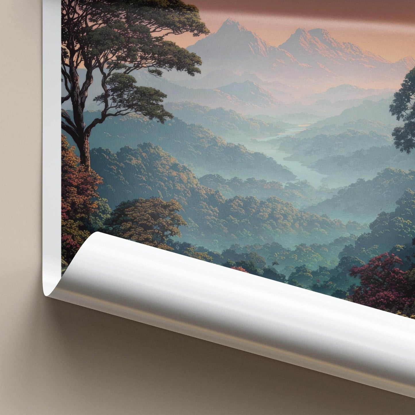 Daintree Poster - Australia Travel Art - Misty Mountain Valley Wall Decor