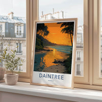 Daintree Poster - Australia Travel Art - Tropical Beach Glow Home Decor