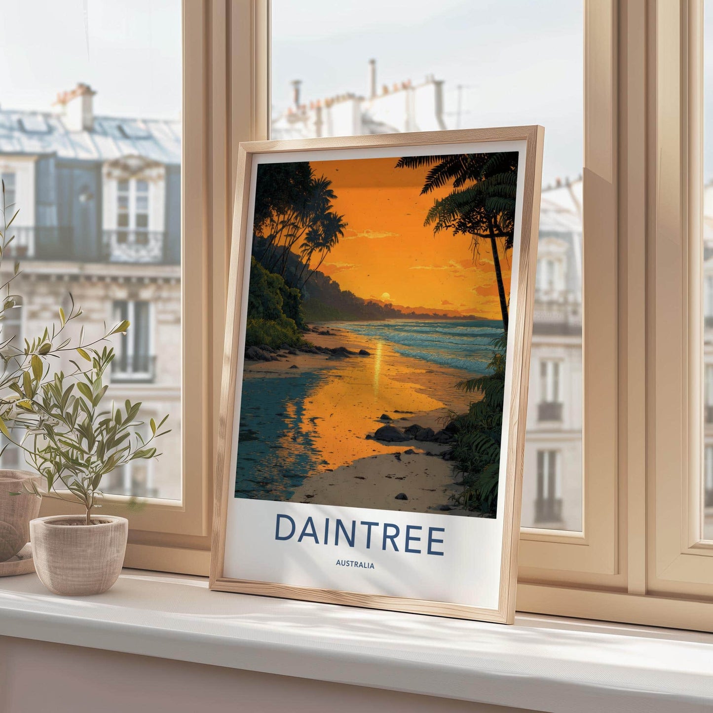 Daintree Poster - Australia Travel Art - Tropical Beach Glow Home Decor