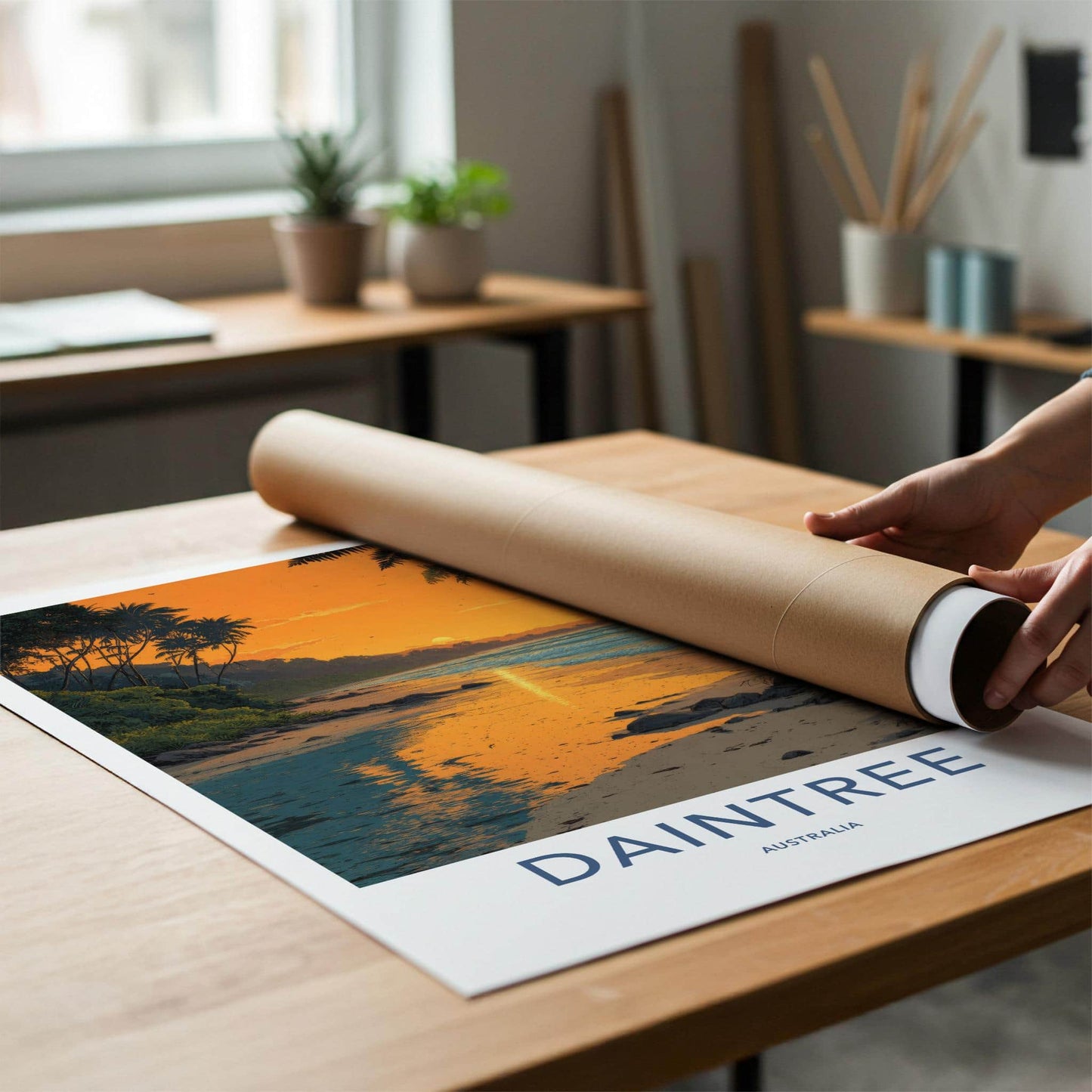 Daintree Poster - Australia Travel Art - Tropical Beach Glow Home Decor