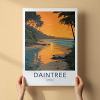 Daintree Poster - Australia Travel Art - Tropical Beach Glow Home Decor