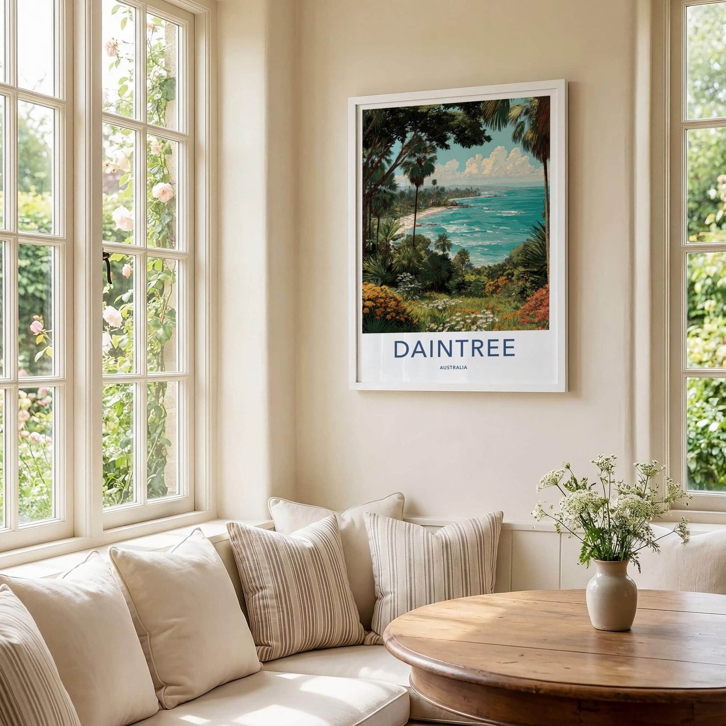 Daintree Poster - Australia Travel Art - Tropical Beach Ocean Wall Decor
