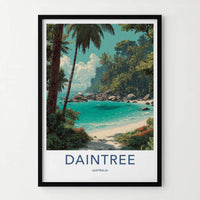 Daintree Poster - Australia Travel Art - Tropical Beach Scene Home Decor