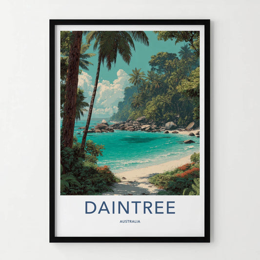 Daintree Poster - Australia Travel Art - Tropical Beach Scene Home Decor