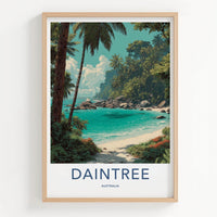 Daintree Poster - Australia Travel Art - Tropical Beach Scene Home Decor