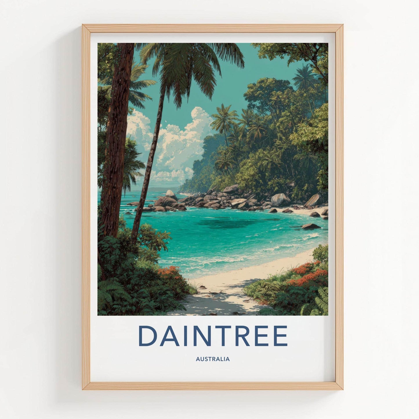 Daintree Poster - Australia Travel Art - Tropical Beach Scene Home Decor