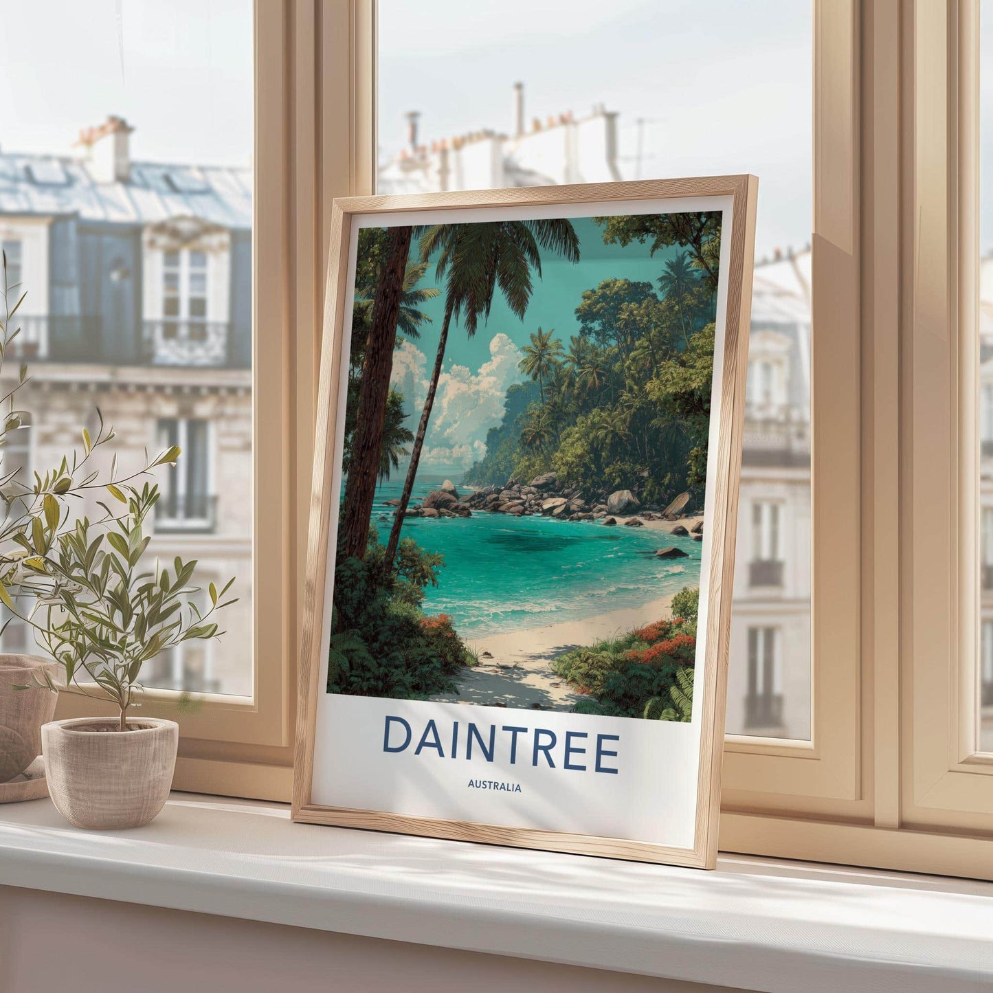Daintree Poster - Australia Travel Art - Tropical Beach Scene Home Decor