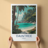 Daintree Poster - Australia Travel Art - Tropical Beach Scene Home Decor