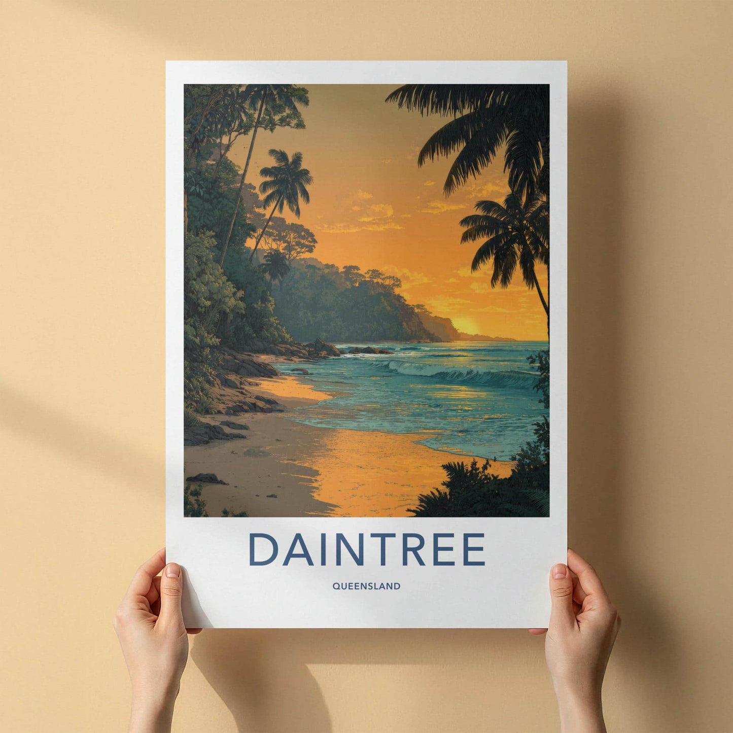Daintree Poster - Australia Wall Art - Golden Beach Sunset Home Decor