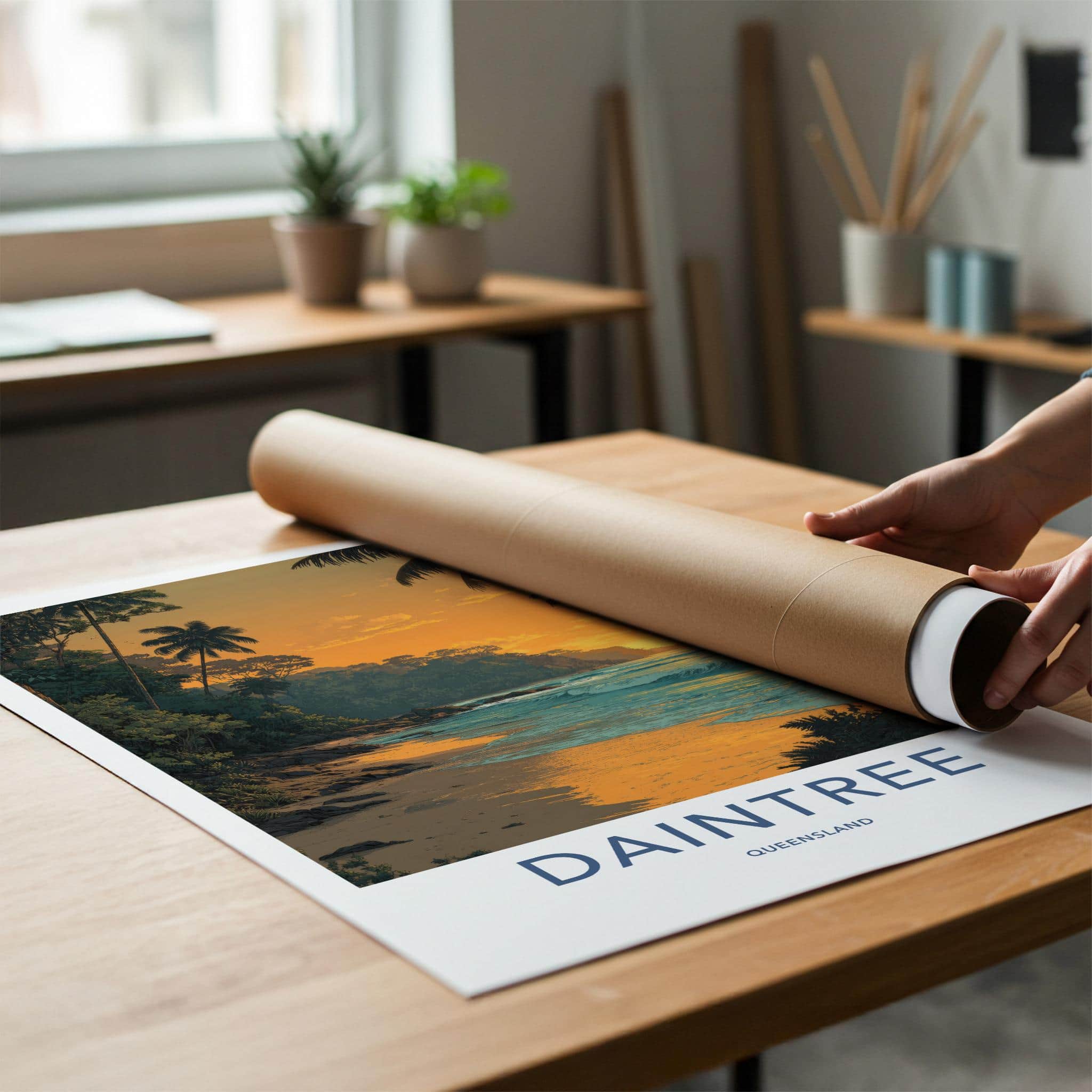 Daintree Poster - Australia Wall Art - Golden Beach Sunset Home Decor