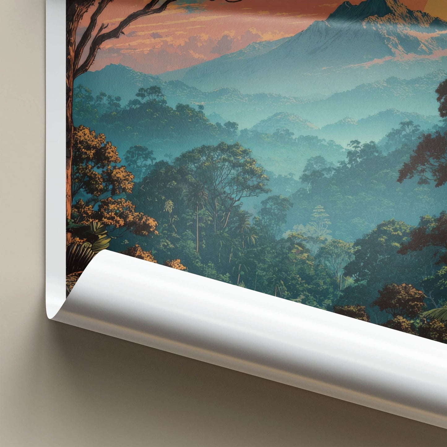 Daintree Poster - Australia Wall Art - Sunset Peaks Jungle Home Decor