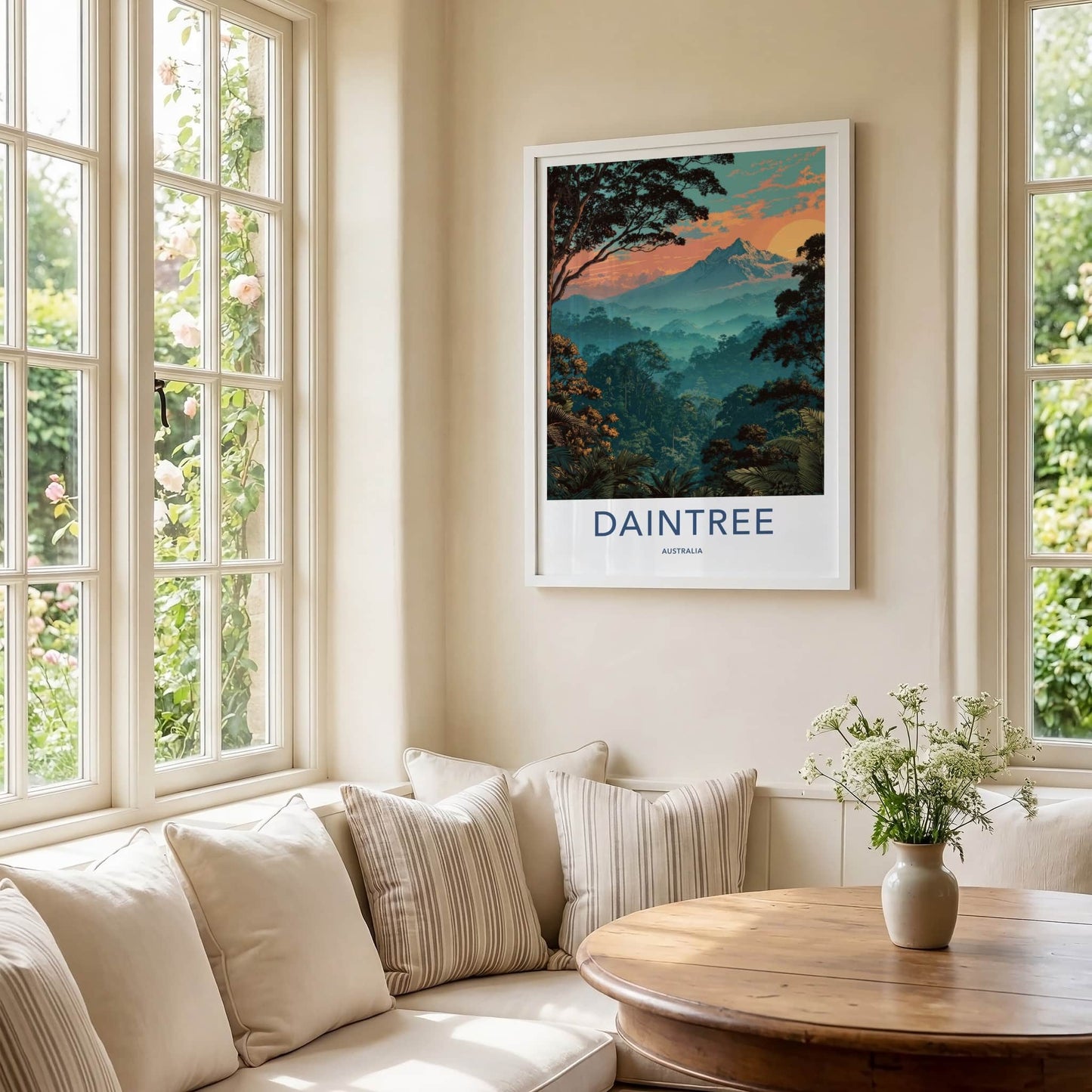 Daintree Poster - Australia Wall Art - Sunset Peaks Jungle Home Decor