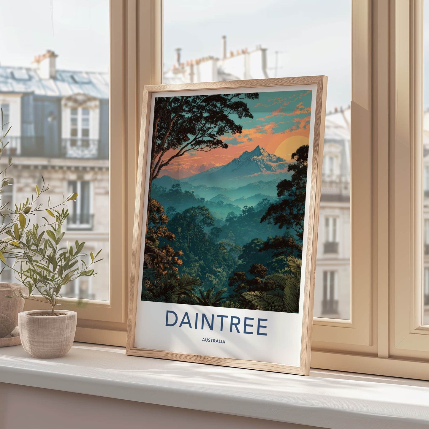 Daintree Poster - Australia Wall Art - Sunset Peaks Jungle Home Decor