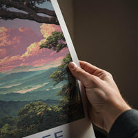 Daintree Poster - Queensland Travel Art - Pink Sky Horizon Room Decor