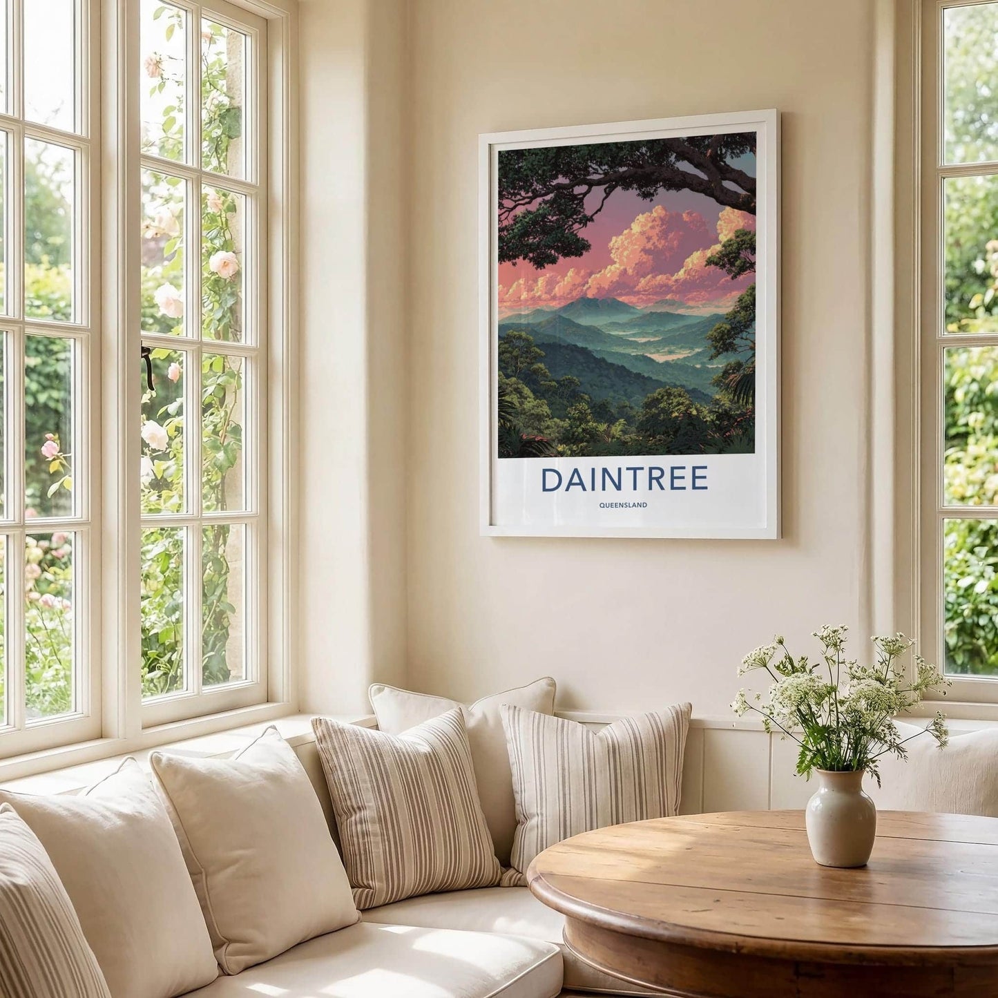 Daintree Poster - Queensland Travel Art - Pink Sky Horizon Room Decor