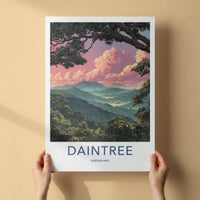 Daintree Poster - Queensland Travel Art - Pink Sky Horizon Room Decor
