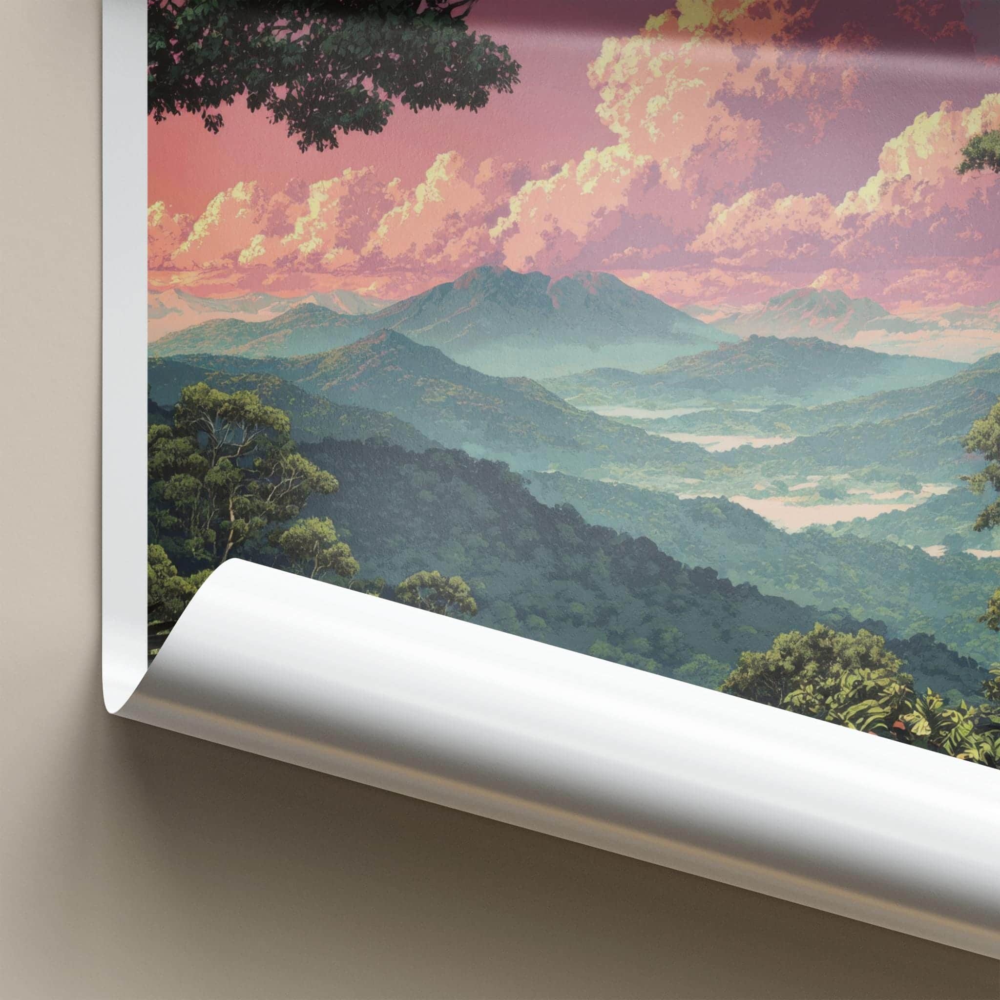 Daintree Poster - Queensland Travel Art - Pink Sky Horizon Room Decor