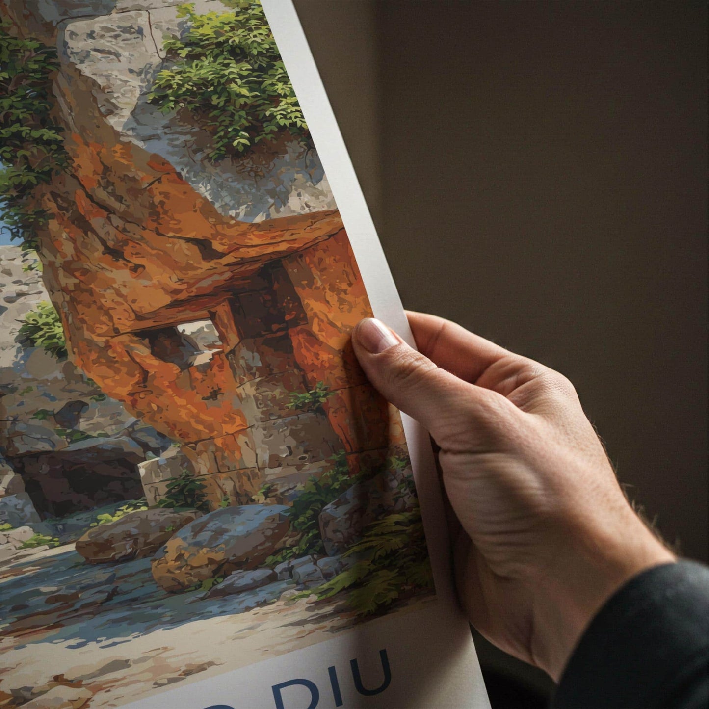 Daman and Diu Poster - India Scenic Art - Daman and Diu Grotto Stone Pathways Wall Decor