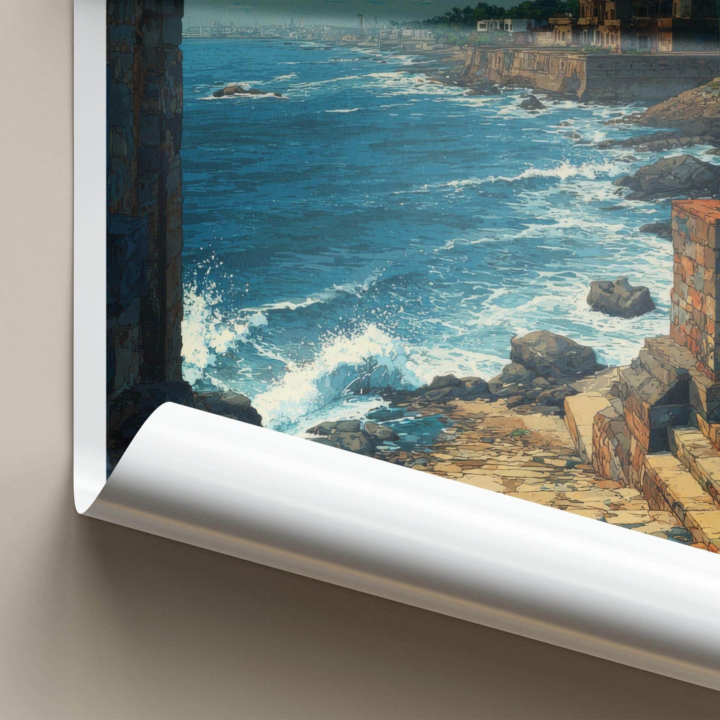 Daman and Diu Poster - India Travel Art - Coastal South Asia Home Decor